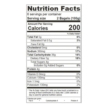 O' Doughs Sprouted Whole Grain Flax Bagel Thins - 300g